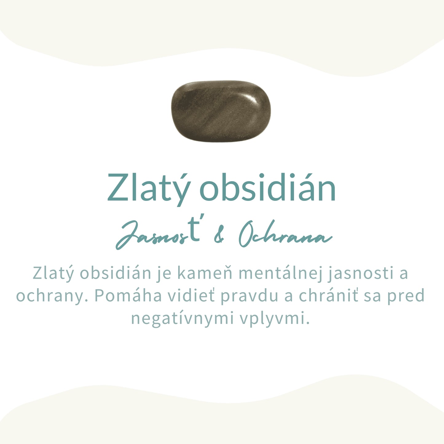 Prívesok „Guľa“ zo zlatého obsidiánu